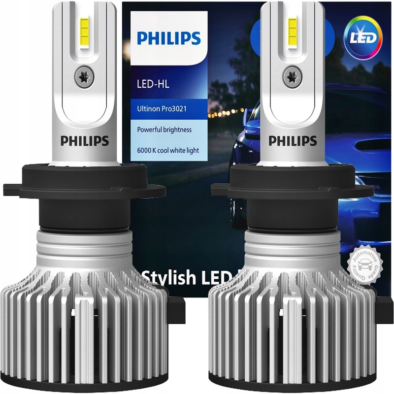 Philips żarówki LED H7 Ultinon Pro3021 6000K 12/24 11972U3021X2 za 299,99  zł z Warszawa -  - (12111312417)