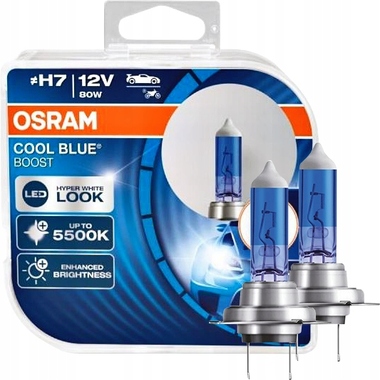 OSRAM H7 COOL BLUE HYPER BOOST 5500K LED LOOK NEXT